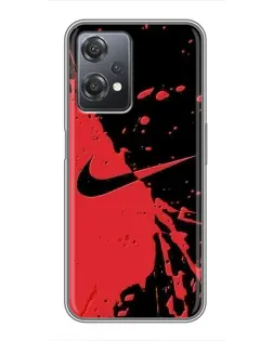 Чехол для OnePlus Nord CE 2 (5G) (IV2201) с картинкой «Красные брызги Nike»