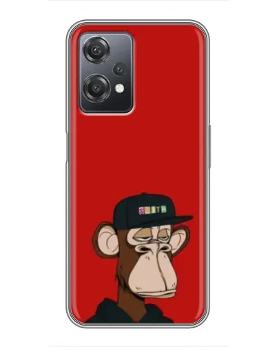 Чехол для OnePlus Nord CE 2 (5G) (IV2201) с картинкой «Bored Ape — красный фон»