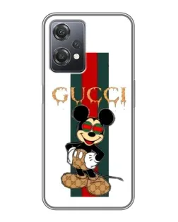 Чехол для OnePlus Nord CE 2 (5G) (IV2201) с картинкой «Микки Маус Gucci — полосы»