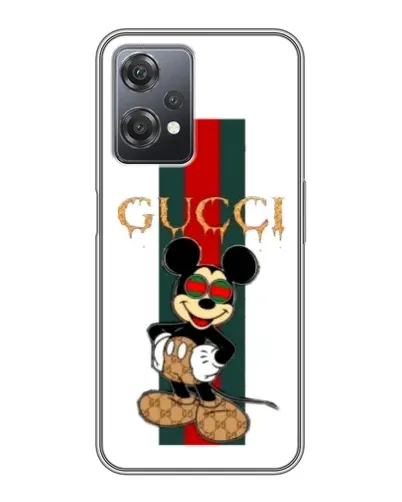 Чехол для OnePlus Nord CE 2 (5G) (IV2201) с картинкой «Микки Маус Gucci — полосы»