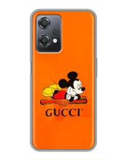 Чехол для OnePlus Nord CE 2 (5G) (IV2201) с картинкой «Микки Маус Gucci — оранж»
