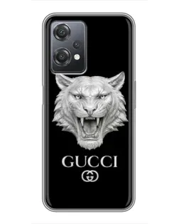 Чехол для OnePlus Nord CE 2 (5G) (IV2201) с картинкой «Gucci — серебряный лев»