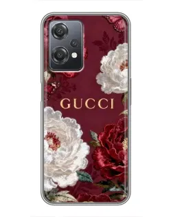 Чехол для OnePlus Nord CE 2 (5G) (IV2201) с картинкой «Gucci — бордовые розы»