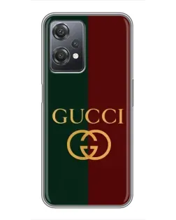 Чехол для OnePlus Nord CE 2 (5G) (IV2201) с картинкой «Gucci — темно-зеленый градиент»