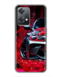 Чехол для OnePlus Nord CE 2 (5G) (IV2201) с картинкой «Спортивная BMW и цветы»