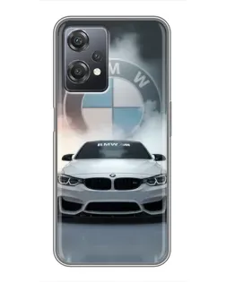 Чехол для OnePlus Nord CE 2 (5G) (IV2201) с картинкой «BMW в белом дыму»