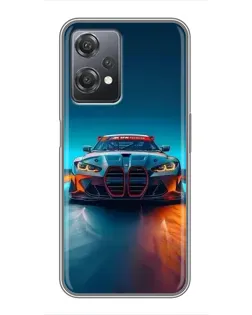 Чехол для OnePlus Nord CE 2 (5G) (IV2201) с картинкой «BMW — огни неона»
