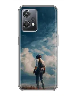 Чехол для OnePlus Nord CE 2 (5G) (IV2201) с картинкой «Герой PUBG на скале»