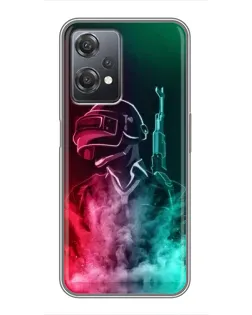 Чехол для OnePlus Nord CE 2 (5G) (IV2201) с картинкой «PUBG — огненный воин»