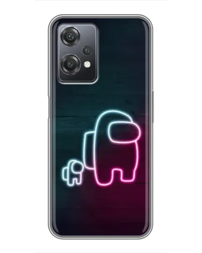 Чехол для OnePlus Nord CE 2 (5G) (IV2201) с картинкой «Among Us неон-арт»