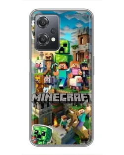 Чехол для OnePlus Nord CE 2 (5G) (IV2201) с картинкой «Замок Minecraft»