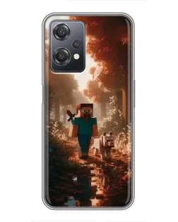 Чехол для OnePlus Nord CE 2 (5G) (IV2201) с картинкой «Стив в лесу»