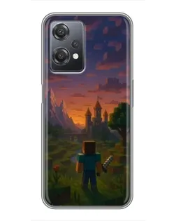 Чехол для OnePlus Nord CE 2 (5G) (IV2201) с картинкой «Стив у башни»