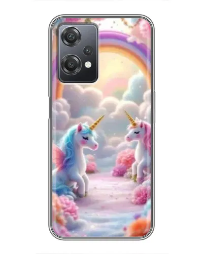 Чехол для OnePlus Nord CE 2 (5G) (IV2201) с картинкой «Радуга и единороги»