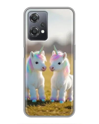 Чехол для OnePlus Nord CE 2 (5G) (IV2201) с картинкой «Пара единорогов»