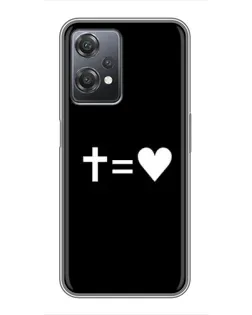 Чехол для OnePlus Nord CE 2 (5G) (IV2201) с картинкой «Крест и Сердце»