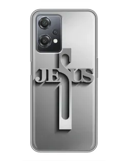 Чехол для OnePlus Nord CE 2 (5G) (IV2201) с картинкой «Металлический крест Jesus»
