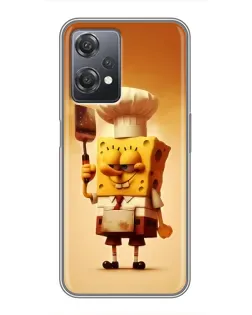 Чехол для OnePlus Nord CE 2 (5G) (IV2201) с картинкой «Губка Боб повар»