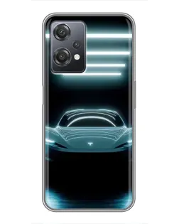 Чехол для OnePlus Nord CE 2 (5G) (IV2201) с картинкой «Tesla в неоне» Чехол для OnePlus Nord CE 2 (5G) (IV2201) с картинкой «Tesla в неоне»
