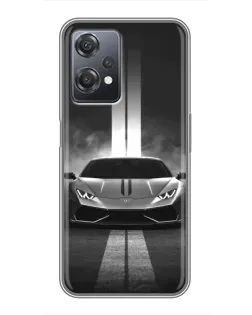 Чехол для OnePlus Nord CE 2 (5G) (IV2201) с картинкой «Lamborghini симметрия дорог»