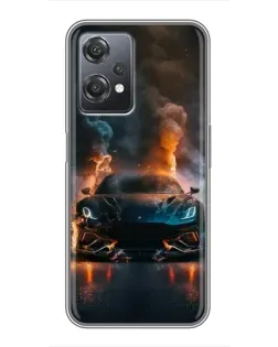 Чехол для OnePlus Nord CE 2 (5G) (IV2201) с картинкой «Lamborghini дымная эстетика»