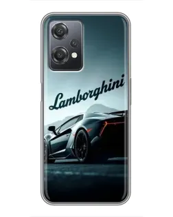 Чехол для OnePlus Nord CE 2 (5G) (IV2201) с картинкой «Классическая надпись Lamborghini»