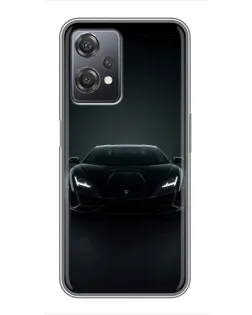 Чехол для OnePlus Nord CE 2 (5G) (IV2201) с картинкой «Черный Lamborghini Aventador»