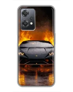 Чехол для OnePlus Nord CE 2 (5G) (IV2201) с картинкой «Lamborghini в огне»