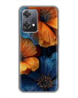 Чехол для OnePlus Nord CE 2 (5G) (IV2201) с картинкой «Яркая сине-оранжевая флора» Чехол для OnePlus Nord CE 2 (5G) (IV2201) с картинкой «Яркая сине-оранжевая флора»