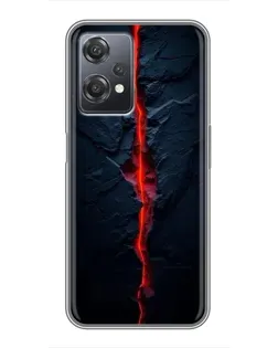Чехол для OnePlus Nord CE 2 (5G) (IV2201) с картинкой «Kрасная лавовая трещина»
