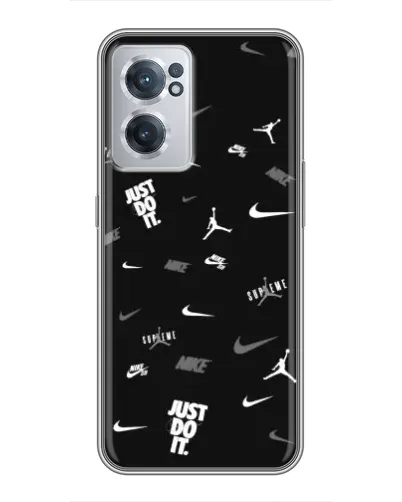 Чехол для OnePlus Nord CE 2 Lite 5G с картинкой «Nike Black Pattern»