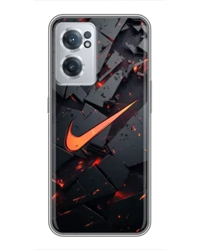 Чехол для OnePlus Nord CE 2 Lite 5G с картинкой «Nike — эффект разломов»