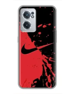 Чехол для OnePlus Nord CE 2 Lite 5G с картинкой «Красные брызги Nike» Чехол для OnePlus Nord CE 2 Lite 5G с картинкой «Красные брызги Nike»