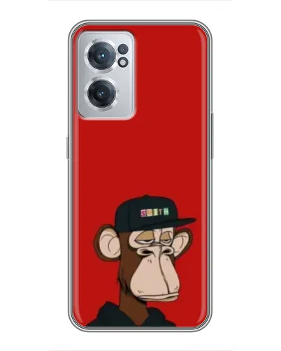 Чехол для OnePlus Nord CE 2 Lite 5G с картинкой «Bored Ape — красный фон»