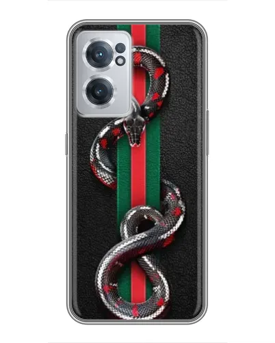 Чехол для OnePlus Nord CE 2 Lite 5G с картинкой «Gucci — змея на полосе» Чехол для OnePlus Nord CE 2 Lite 5G с картинкой «Gucci — змея на полосе»