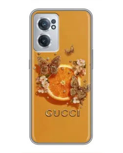 Чехол для OnePlus Nord CE 2 Lite 5G с картинкой «Gucci — золотые бабочки» Чехол для OnePlus Nord CE 2 Lite 5G с картинкой «Gucci — золотые бабочки»