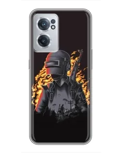 Чехол для OnePlus Nord CE 2 Lite 5G с картинкой «PUBG — огненный силуэт» Чехол для OnePlus Nord CE 2 Lite 5G с картинкой «PUBG — огненный силуэт»
