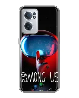 Чехол для OnePlus Nord CE 2 Lite 5G с картинкой «Красный импостер — макро»