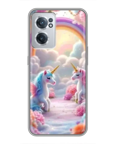 Чехол для OnePlus Nord CE 2 Lite 5G с картинкой «Радуга и единороги» Чехол для OnePlus Nord CE 2 Lite 5G с картинкой «Радуга и единороги»
