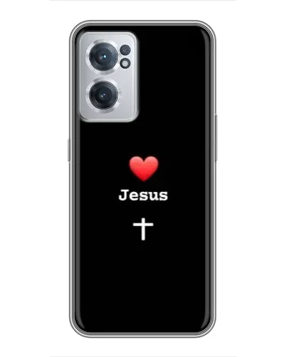 Чехол для OnePlus Nord CE 2 Lite 5G с картинкой «Сердце - Jesus»