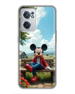 Чехол для OnePlus Nord CE 2 Lite 5G с картинкой «Микки на скамейке»