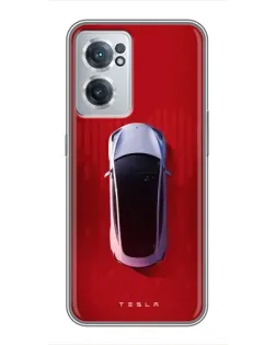 Чехол для OnePlus Nord CE 2 Lite 5G с картинкой «Tesla Top View»