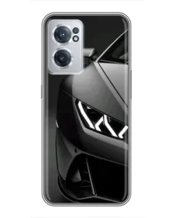Чехол для OnePlus Nord CE 2 Lite 5G с картинкой «Lamborghini фары детализация»