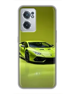 Чехол для OnePlus Nord CE 2 Lite 5G с картинкой «Салатовый Lamborghini Huracan»