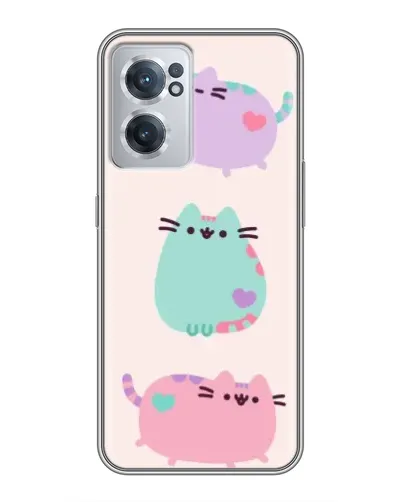 Чехол для OnePlus Nord CE 2 Lite 5G с картинкой «Pusheen трио»