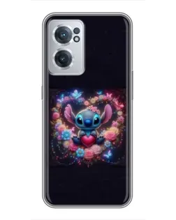 Чехол для OnePlus Nord CE 2 Lite 5G с картинкой «Stitch в цветах» Чехол для OnePlus Nord CE 2 Lite 5G с картинкой «Stitch в цветах»
