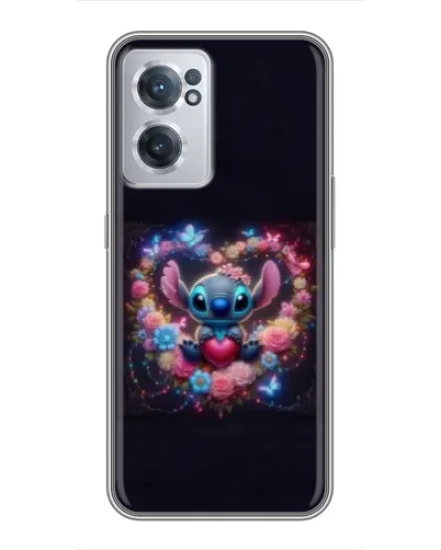 Чехол для OnePlus Nord CE 2 Lite 5G с картинкой «Stitch в цветах»