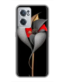 Чехол для OnePlus Nord CE 2 Lite 5G с картинкой «Серебряный фантазийный цветок»