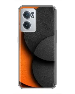 Чехол для OnePlus Nord CE 2 Lite 5G с картинкой «Геометрия оранжевых кругов»