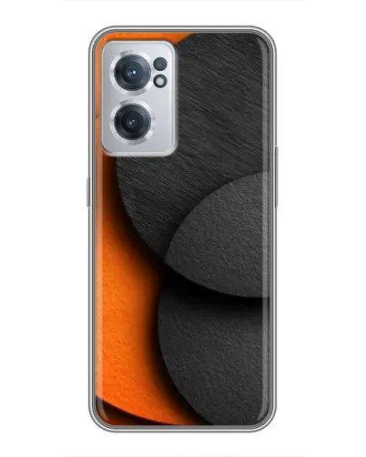 Чехол для OnePlus Nord CE 2 Lite 5G с картинкой «Геометрия оранжевых кругов»
